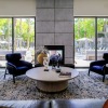 lounge with seating and a fireplace
