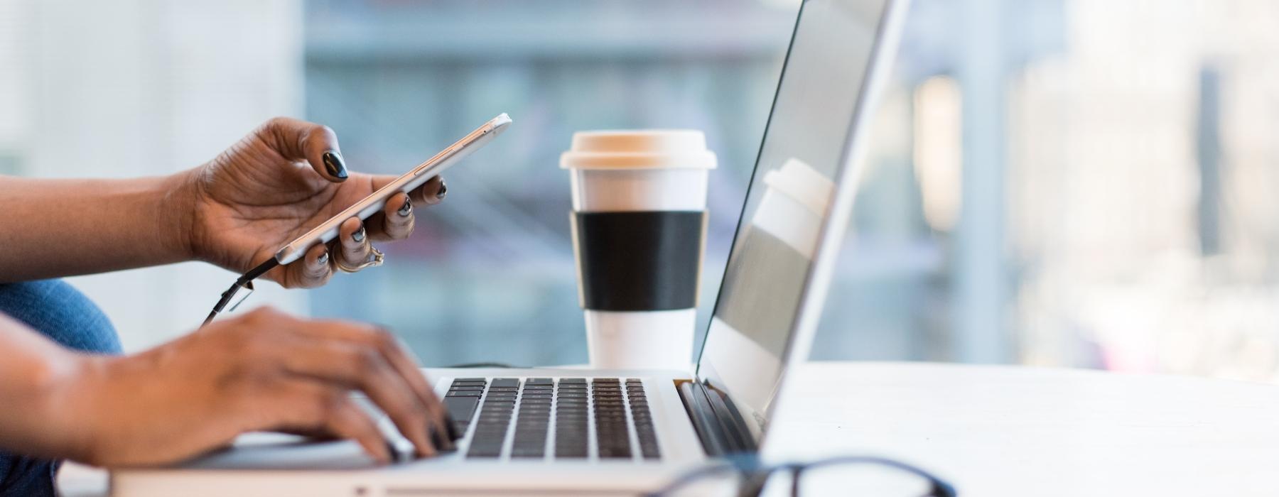 a person using a laptop